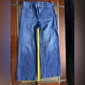 Old navy 12 barrel wide leg small pockets preppy style jeans y2k feminine rodeo